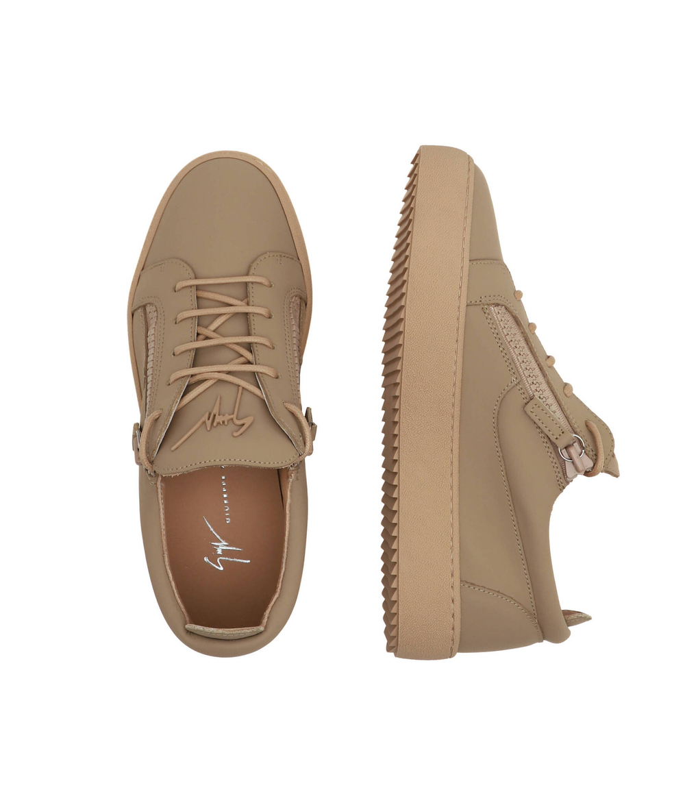 Кожаные кроссовки Giuseppe Zanotti - бежевый(RU20044)