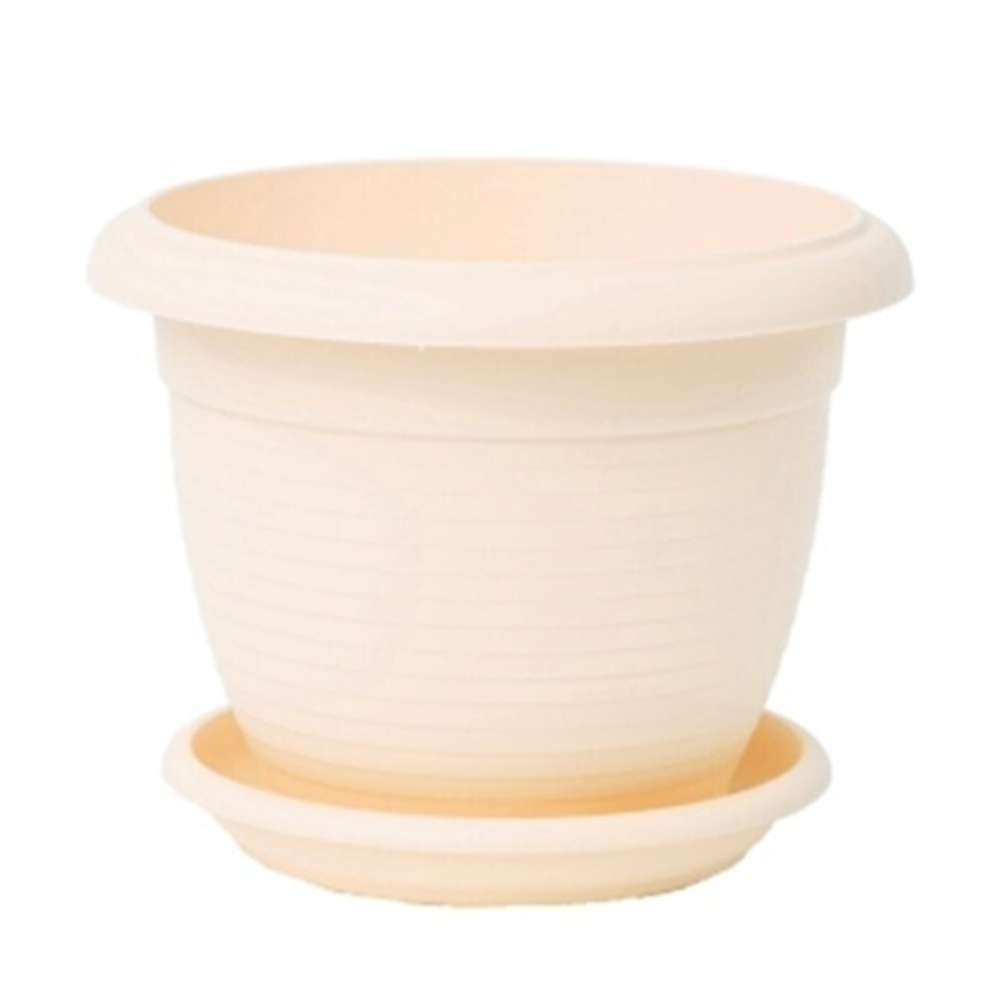 ГОРШОК Терра + поддон 9,3 л., Крем