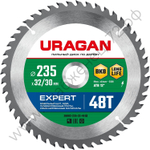 URAGAN Expert 235 х 32/30мм 48Т, диск пильный по дереву