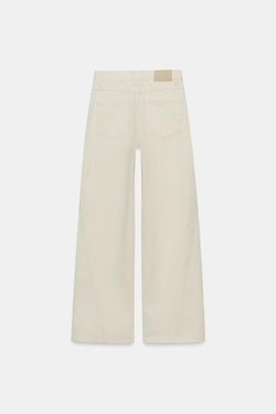 ZARA ДЖИНСЫ Z1975 WIDE LEG С ВЫСОКОЙ ПОСАДКОЙ, ЭКРЮ