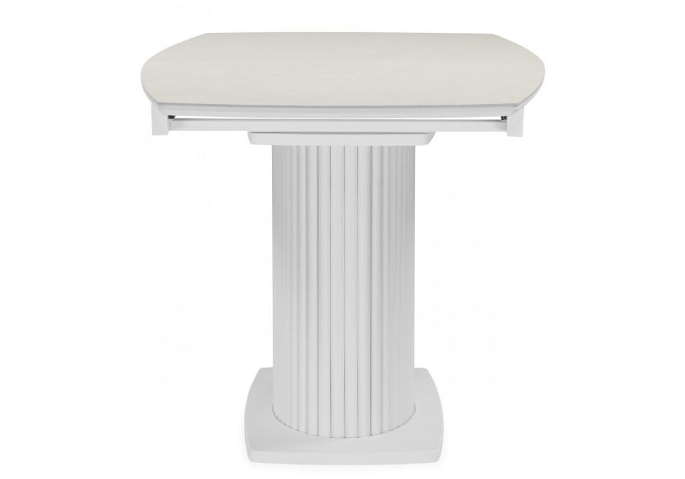 Керамический стол Woodville Фестер 160(200)х90 carmen light grey, белый