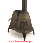 Печь чугунная отопительная ТМФ Мангазея черная бронза