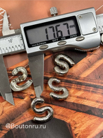 Пуговицы серебристые "S" Скиапар.