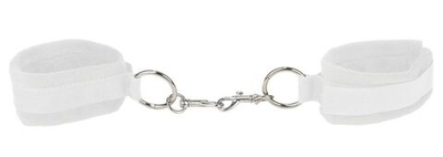 Белые наручники Velcro Cuffs White (Цвет: белый)