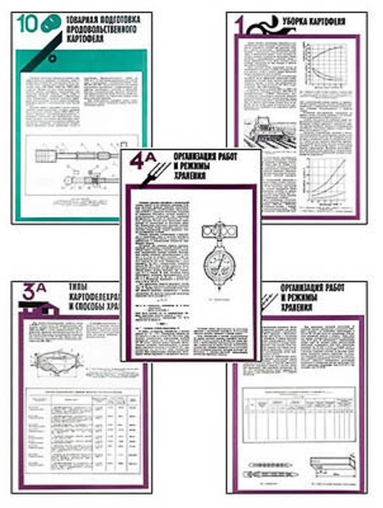 Плакаты ПРОФТЕХ &quot;Хранение картофеля при интенсивной технологии выращивания&quot; (15 пл, винил, 70х100)