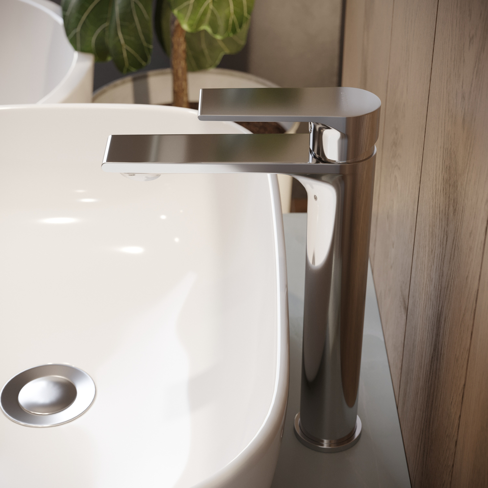 Смеситель для раковины высокий STWORKI Колдинг S32020CR хром