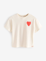 Футболка для девочки Next E65-361, 3 шт., Бежевый, Красный, Розовый