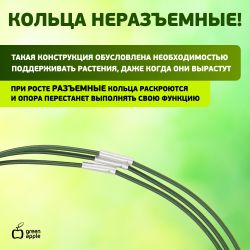 GAFS-3-18 GREEN APPLE поддержка кольцо для растений 3шт d18/h28 | GREEN APPLE