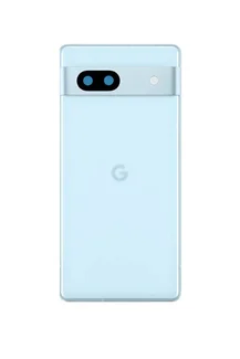 Задняя крышка для Google Pixel 7A голубой (Sea) со стеклом камеры