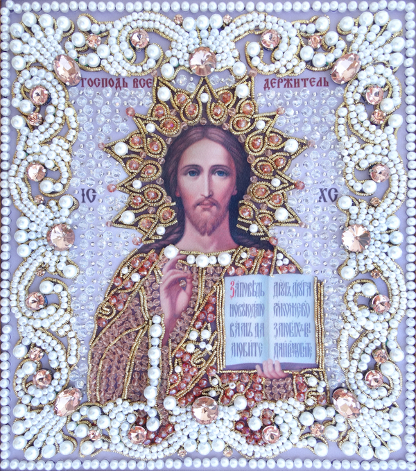 ЖС-ВЧ-ЗР Комплект наборов для вышивания Венчальная пара (розовый, золотой)