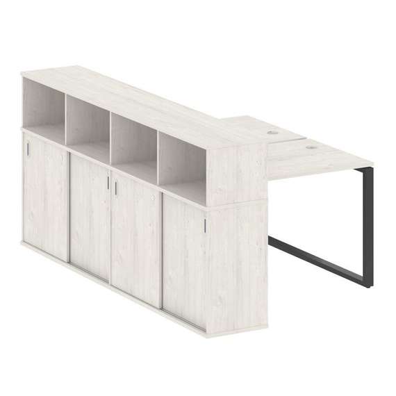 Метал Систем Рабочая станция с шкафом-купе на О-образном м/к БО.РС-СШК-4.1 Т