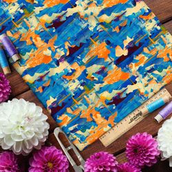 Ткань лён «королевский балет» клод моне