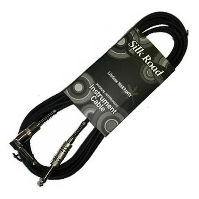 Кабель гитарный 5м угловой джек Silk Road