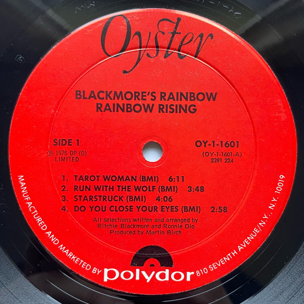 Винтажная виниловая пластинка LP Rainbow Rising (США 1976)