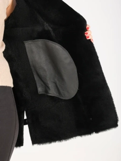 Дубленка зимняя натуральная авиатор оверсайз Турция