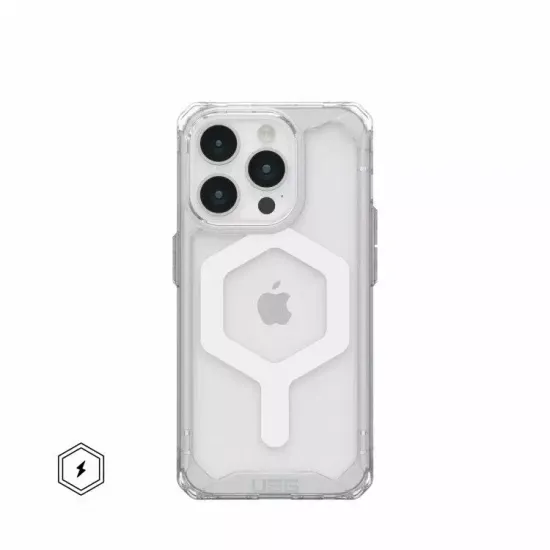 Чехол с поддержкой MAGSAFE Uag Plyo для iPhone 15 Pro 6.1", цвет прозрачный/белый (Ice/White)