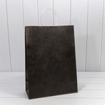 Пакет подарочный 33х45х15см (Черный, Крафт)