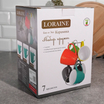 Набор кружек 6 предметов 300мл на подставке, LR 23137