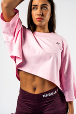 Футболка Oversized Cropped Tee JUST FLOW 431 Розовая