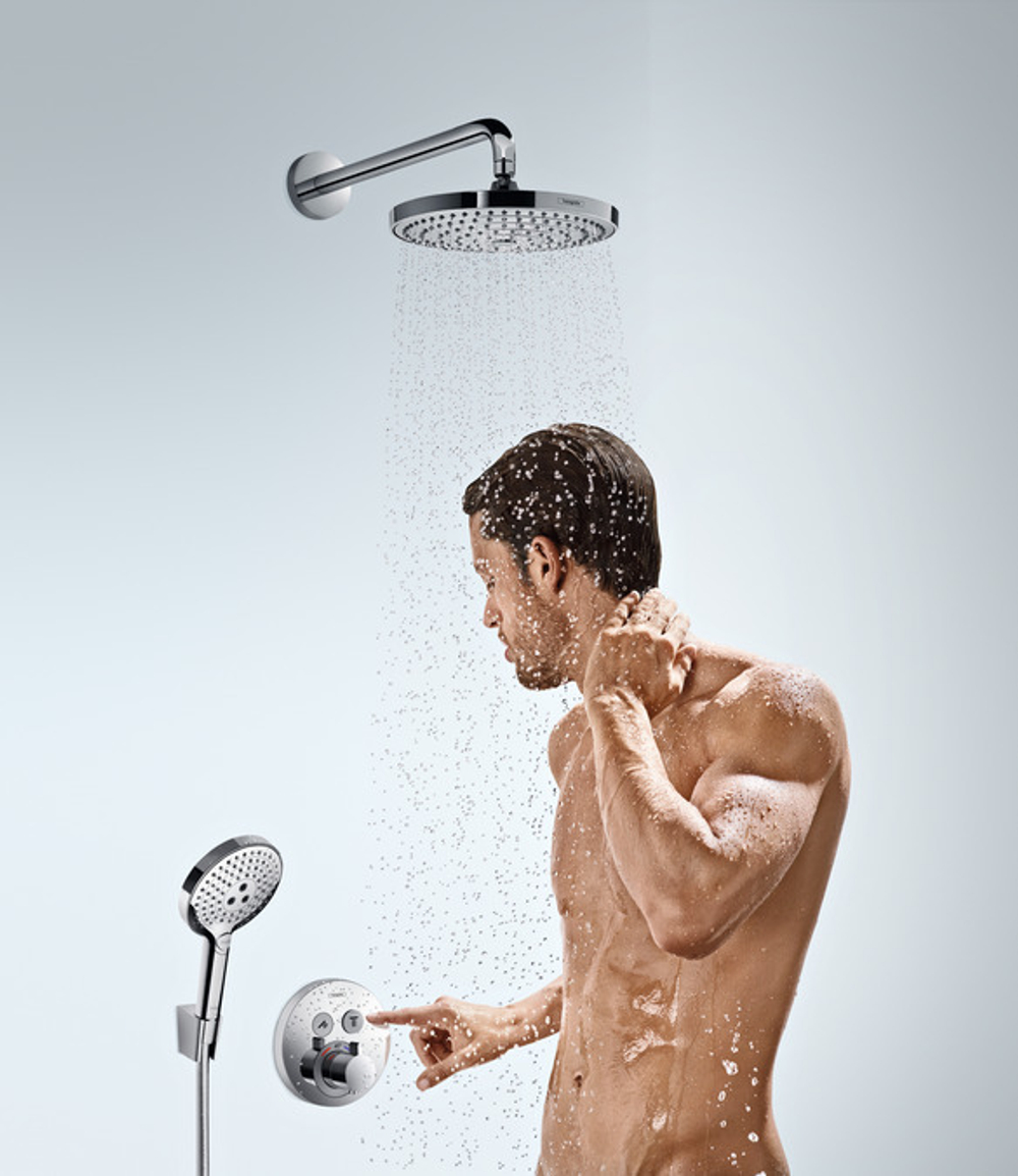 Смеситель встроенный термостат с 2 запорными клапанами Hansgrohe ShowerSelect  S 15743000
