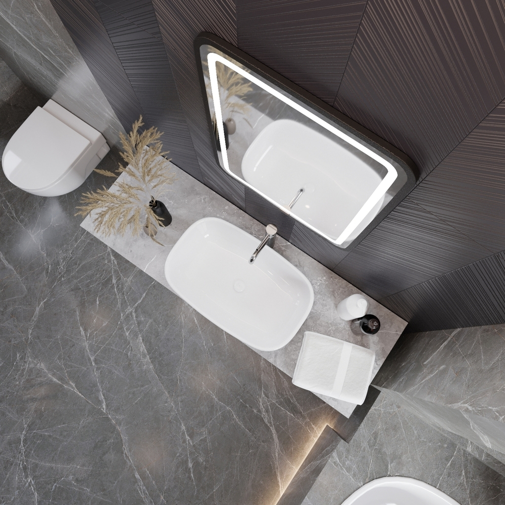 Зеркало MIXLINE "Мальта-лофт" 600*800 (ШВ) сенсорный выключатель, пластиковая рама