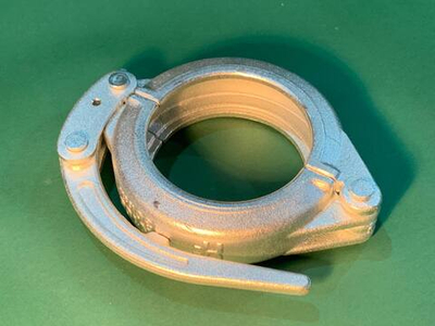 Хомут бетоновода DN100 (127 мм) рычажный (серебро)