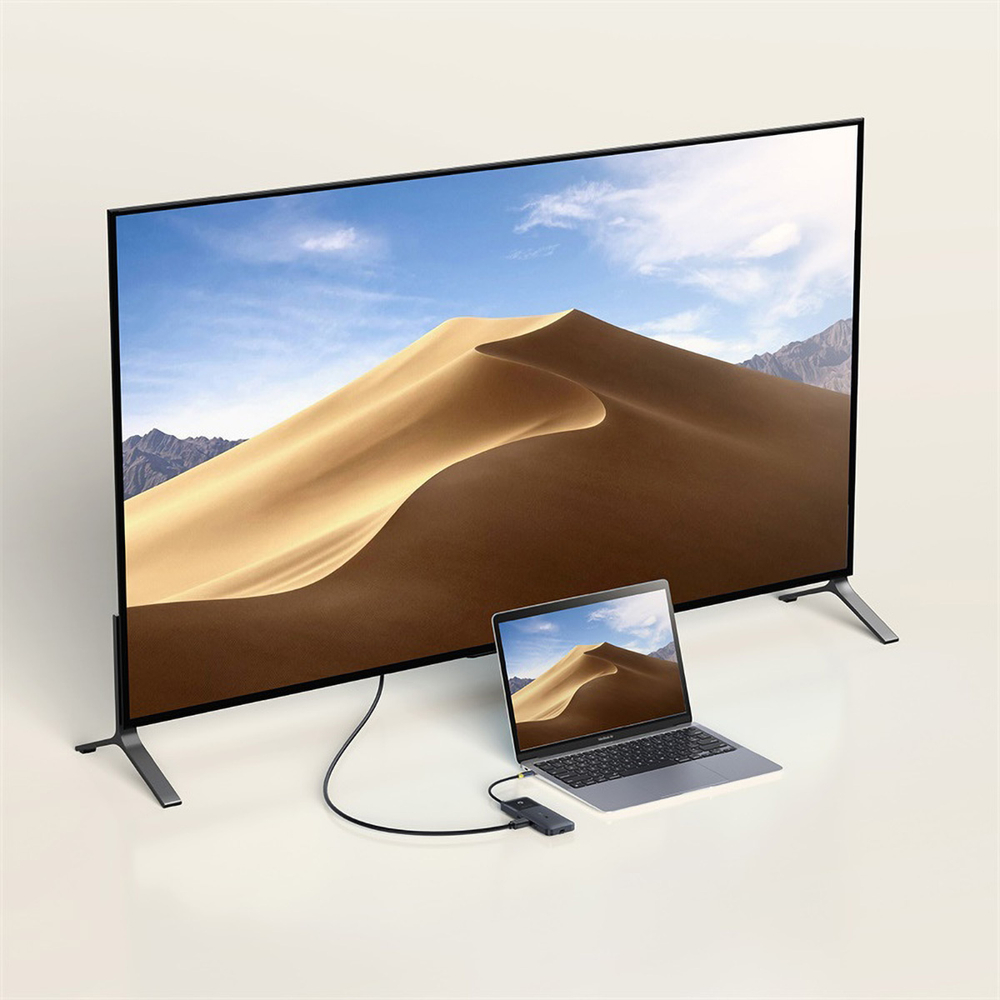 USB-C Хаб Baseus Dual Fast Charging 6-in-1 (HDMI4K@60Hz + USB-A3.2(10Gbps) + USB-C3.2(10Gbps) + USB-C3.2-PD(10Gbps&20W) + USB-A2.0 + USB-C-PD)