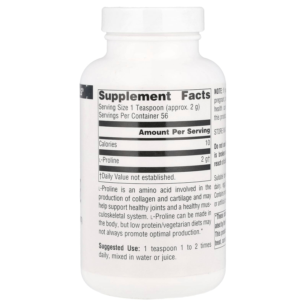 Source Naturals, L-пролин в порошке, 113,4 г (4 унции)