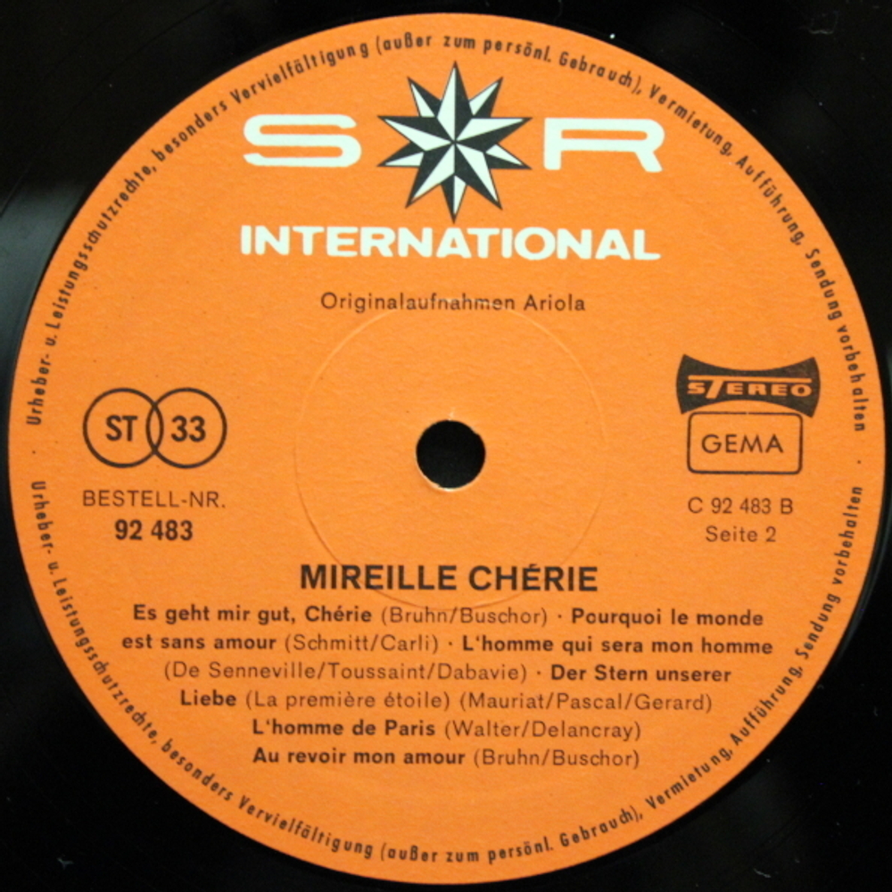 Mireille Mathieu / Mireille Cherie (LP)