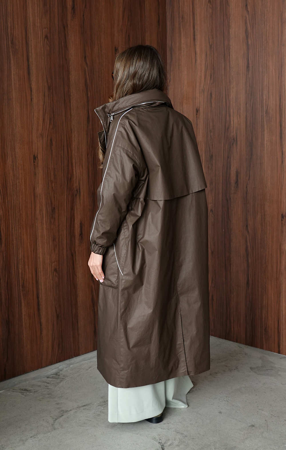 Куртка демисезонная в длине миди