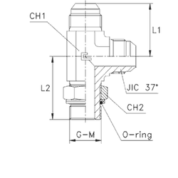 Штуцер FRLG JIC 9/16" BSP1/2"