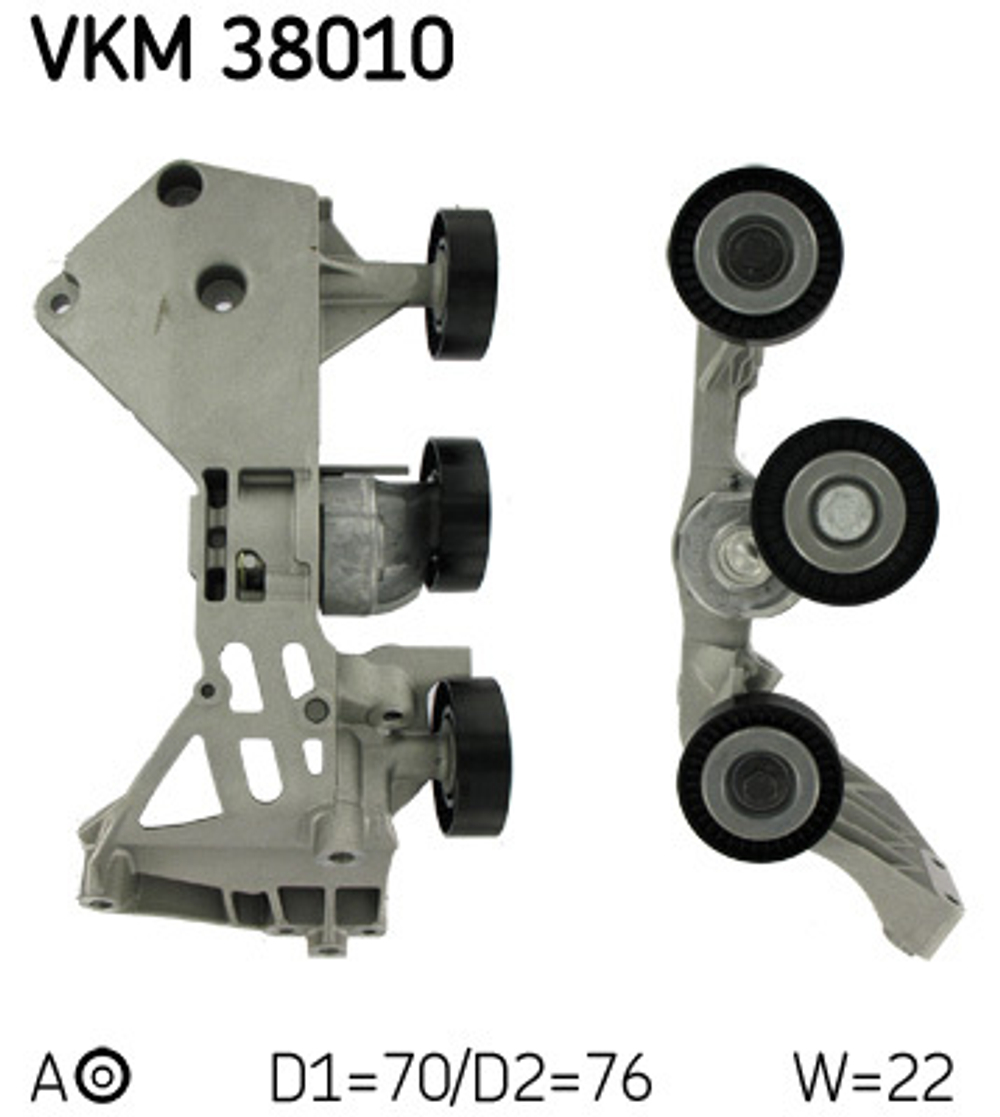 SKF - VKM38010-SKF - Belt Tensioner, V-ribbed belt