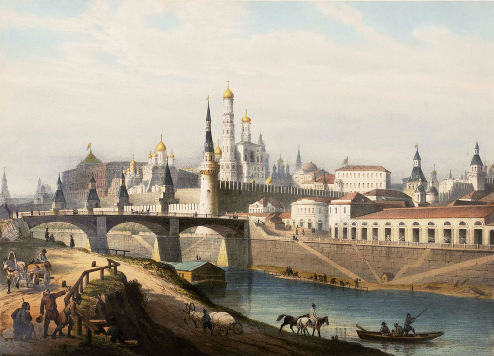 Москва. Общий вид Кремля. Из серии «Виды Москвы и Санкт-Петербурга».  XIX в. Литография