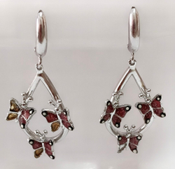 Серьги Эстерелла из серебра