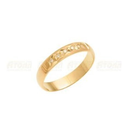 Кольцо из золота с фианитами