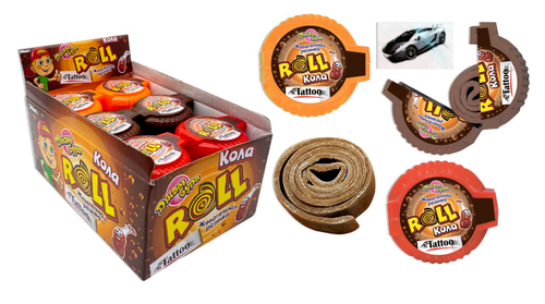 Жев. рез.рулетка Джамбура Roll с тату со вкусом колы 24*24шт 12гр