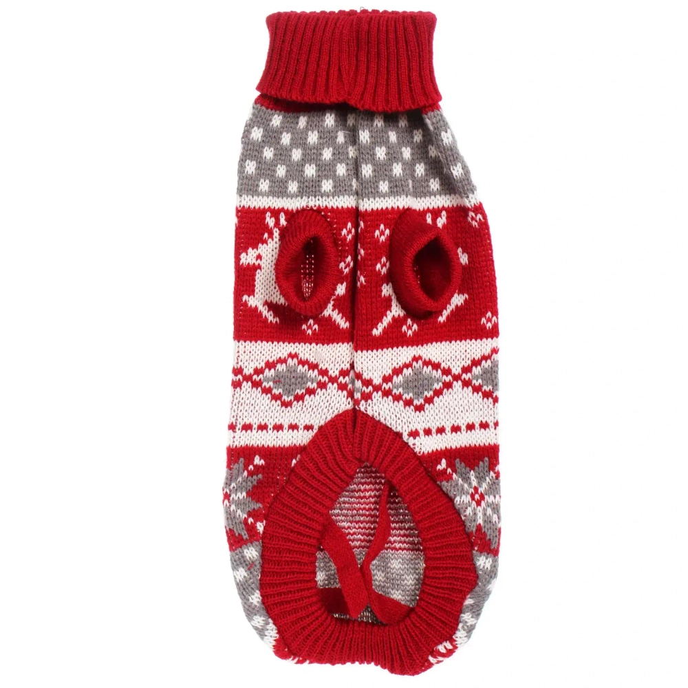 Кофта - свитер для мелких пород собак и кошек «BRO Style», снежинки, цвет бордовый, р L