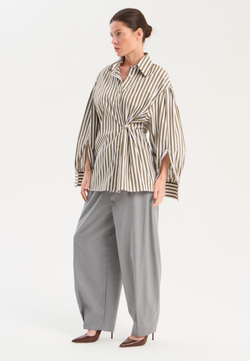 Рубашка с объемными рукавами