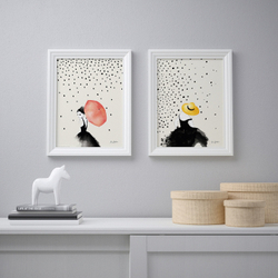 IKEA BILD  (ИКЕА БИЛД)  -  Плакат, в горошек, 30x40 см