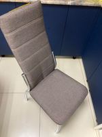 Стул Прага каркас хром квадрат Основание рогожка бурая