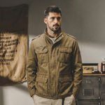 Удлинённая ветровка в Американском ретро стиле из натурального хлопка без капюшона.