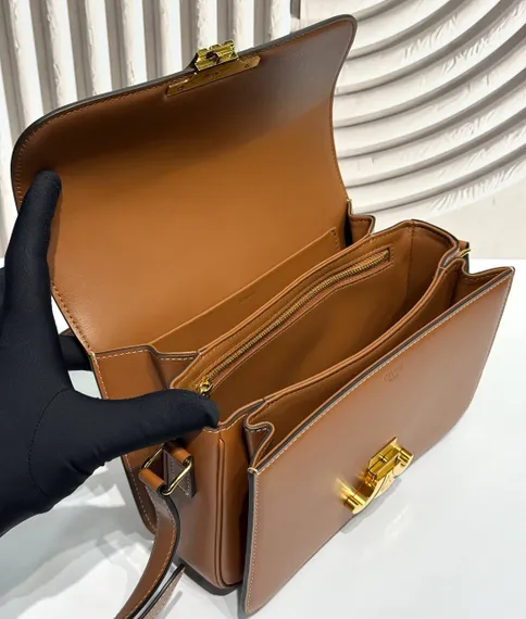 Сумки CELINE CLASSIQUE TRIOMPHE из блестящей кожи