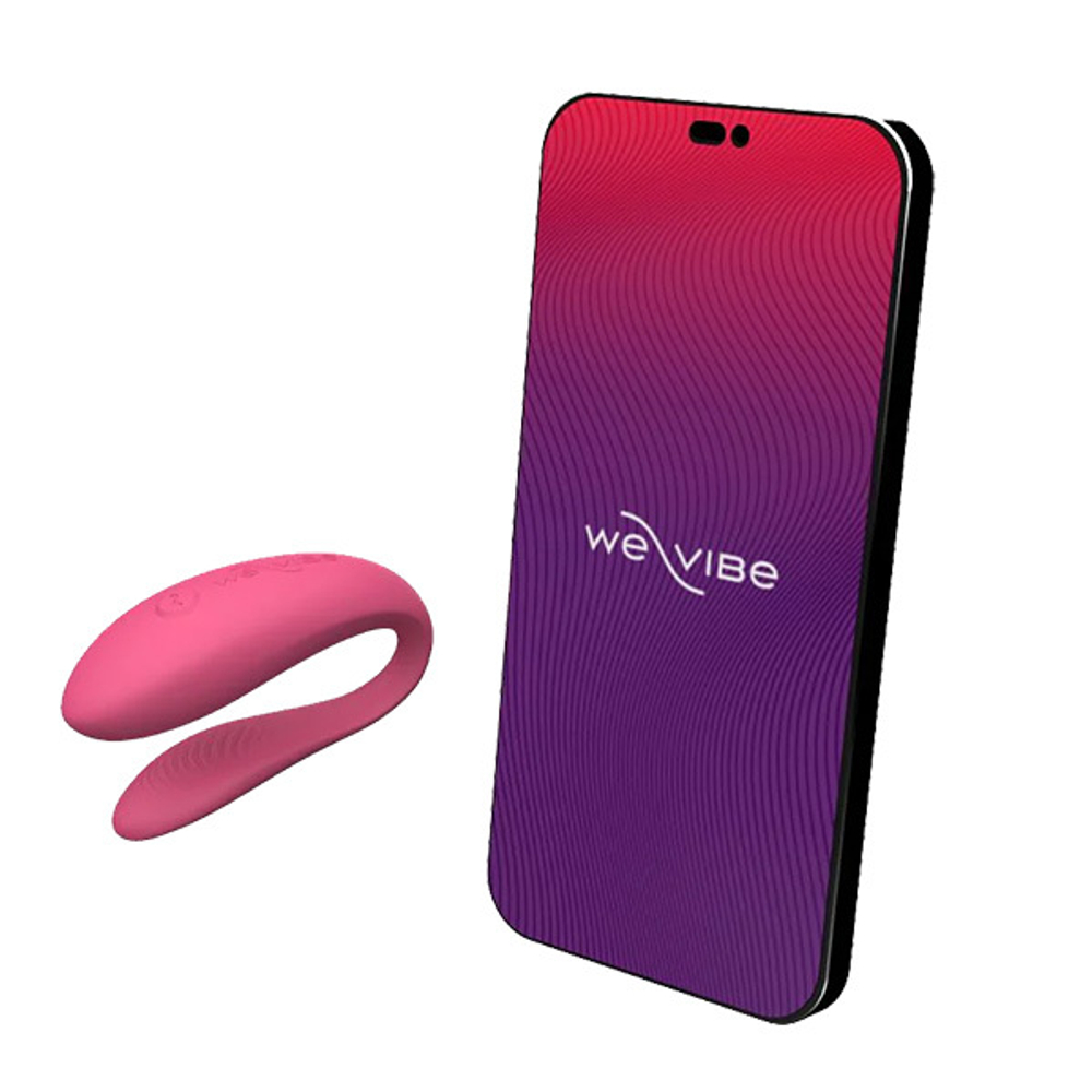 Розовый вибратор для пар 7,5см We-Vibe Sync Lite SNSY4SG3