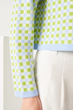 1831 Жакет женский (голубой мультиколор)