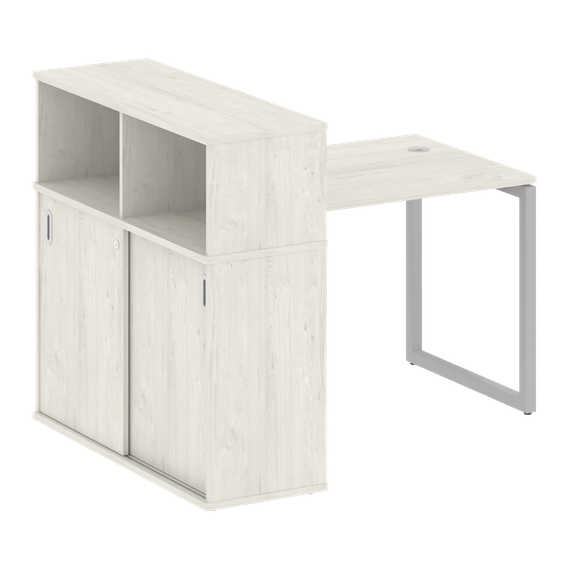 Метал Систем Куатро Стол письменный с шкафом-купе на О-образном м/к 40БО.РС-СШК-3.1 Т