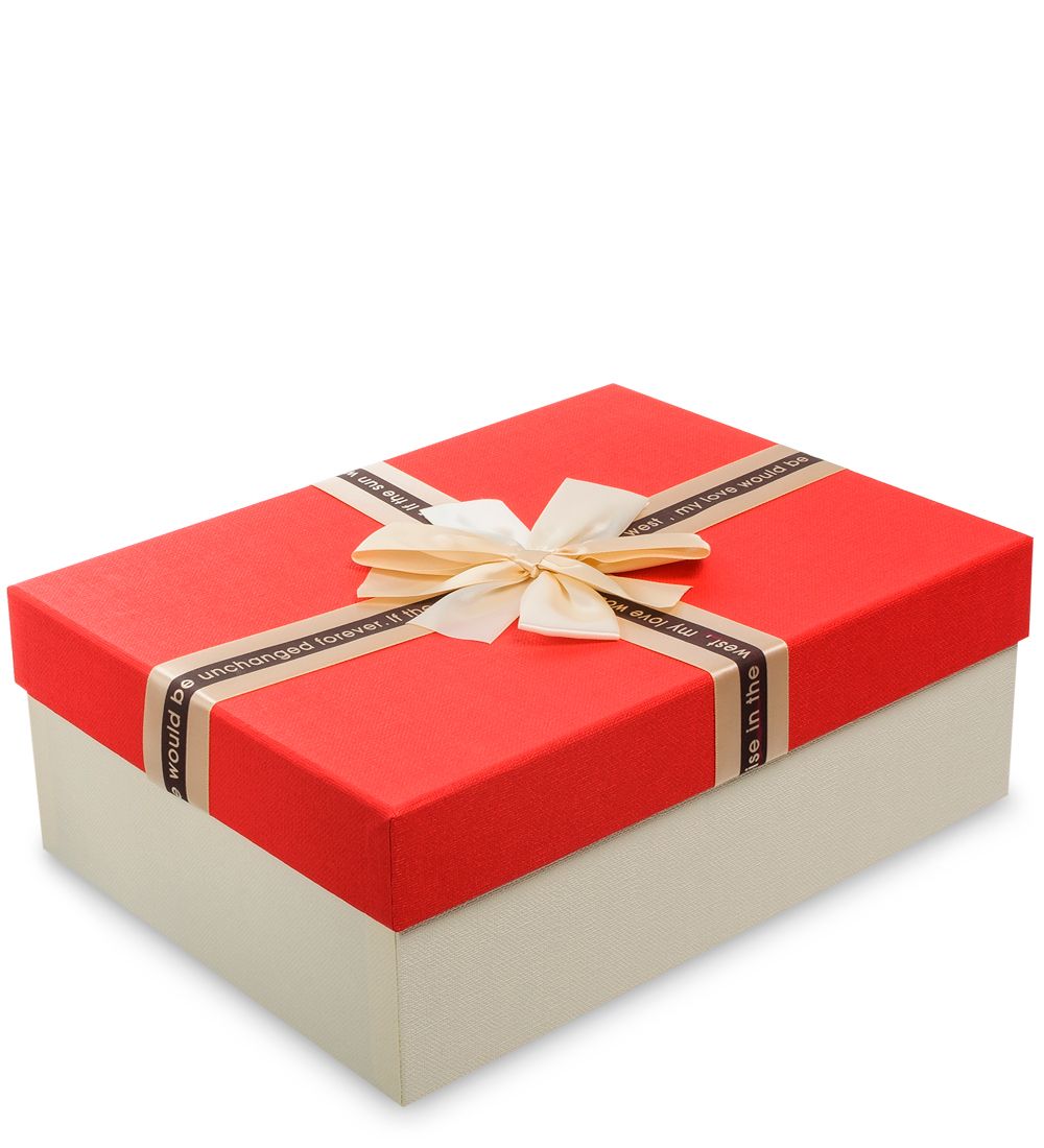 WF-68/3-A Коробка «Прямоугольник» цв.беж./красн.