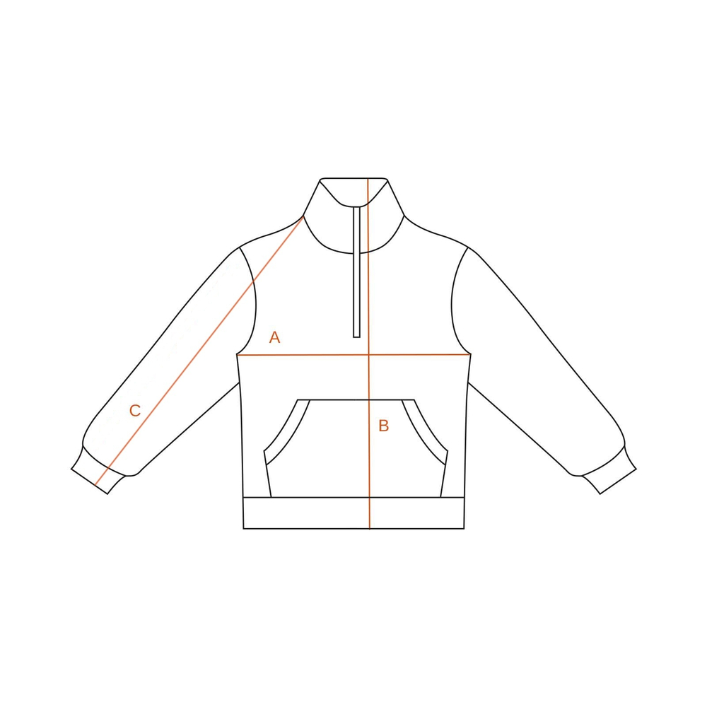 Толстовка Меч HALF ZIP Blue (синий)