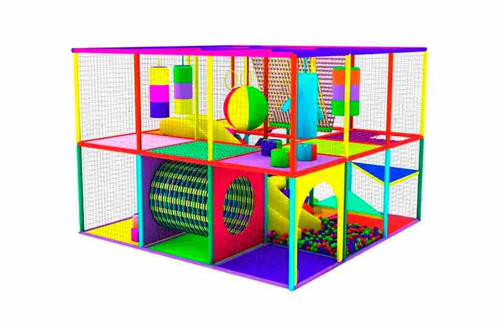 Детский игровой лабиринт с крышей «Терем радости» 3,69×3,69×3,2 м