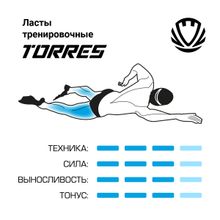 Ласты для бассейна TORRES F01, SWF012401OR, р. EU 27-29 (XXS), оранжево-серый