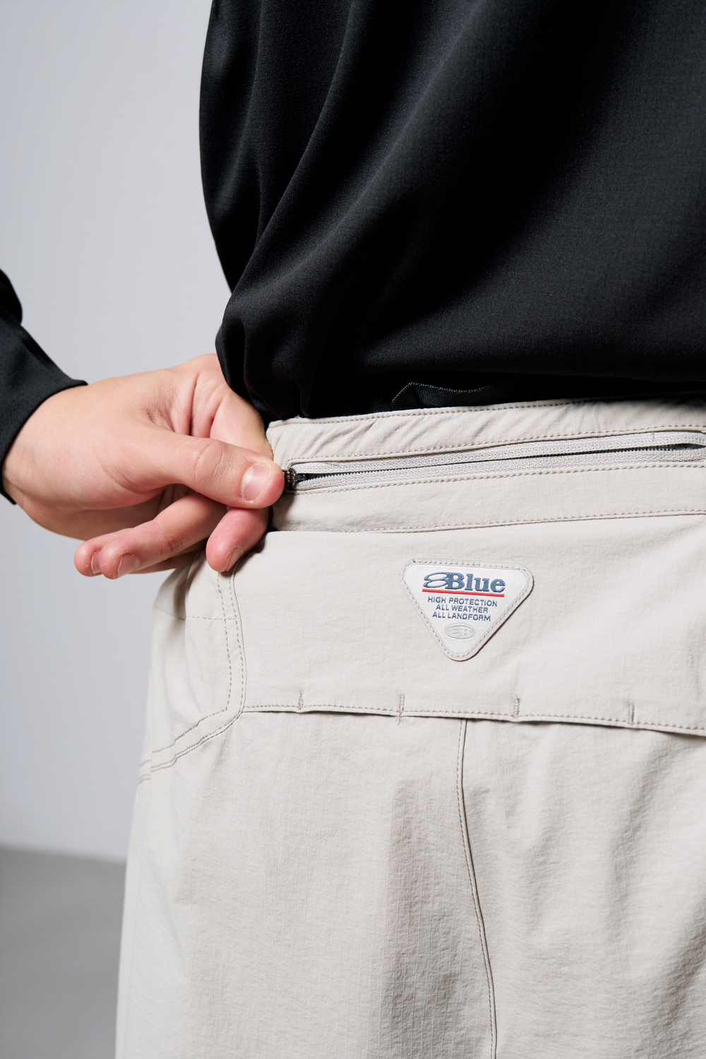 Брюки Nothomme Blue Pants Outdoor Water-Repellent "Moon White Gray"